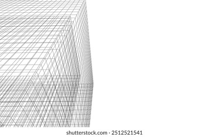 Dibujo arquitectónico fondo digital 3d renderizado