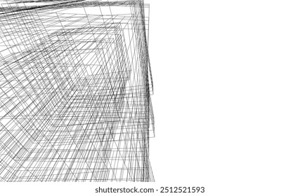 Architectural drawing digital backgroud 3d rendering
