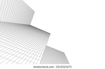 Dibujo arquitectónico fondo digital 3d renderizado