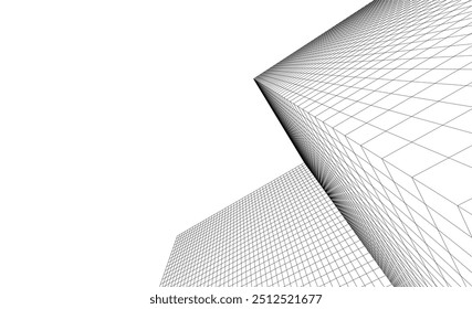 Architectural drawing digital backgroud 3d rendering