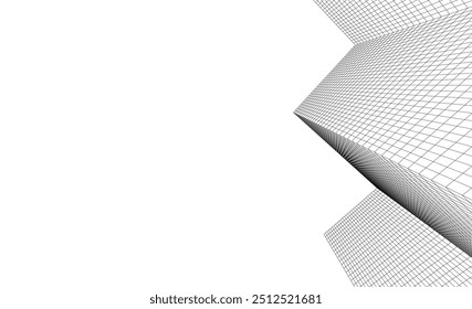 Dibujo arquitectónico fondo digital 3d renderizado
