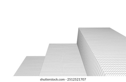 Architectural drawing digital backgroud 3d rendering