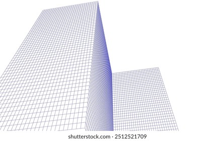 Architektonische Zeichnung digitalen Hintergrund 3D-Rendering