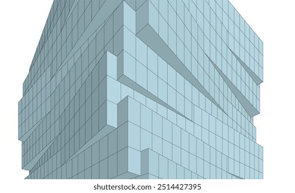 Dibujo arquitectónico fondo digital 3d renderizado