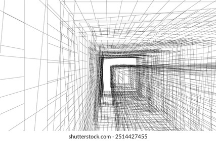 Architektonische Zeichnung digitalen Hintergrund 3D-Rendering