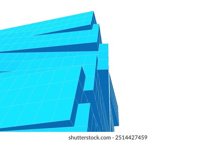 Dibujo arquitectónico fondo digital 3d renderizado