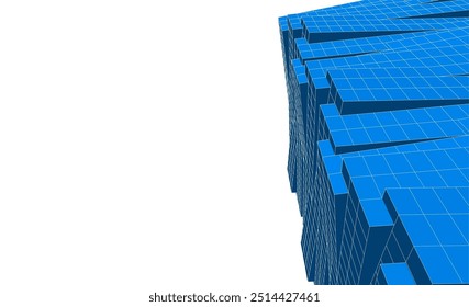 Architectural drawing digital backgroud 3d rendering