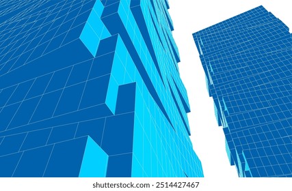 Dibujo arquitectónico fondo digital 3d renderizado