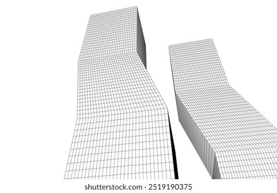 Dibujo arquitectónico fondo digital 3d renderizado