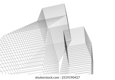 Architectural drawing digital backgroud 3d rendering