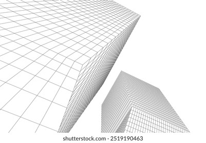 Dibujo arquitectónico fondo digital 3d renderizado