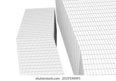Architectural drawing digital backgroud 3d rendering