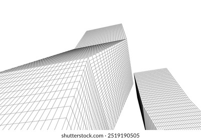 Architektonische Zeichnung digitalen Hintergrund 3D-Rendering