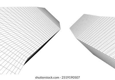 Desenho arquitetônico fundo digital renderização 3d
