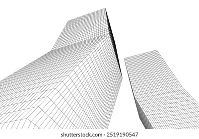 Architectural drawing digital backgroud 3d rendering