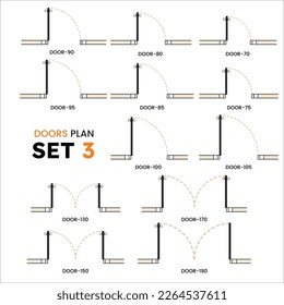 Architectural Drawing Doors Plan Set 3