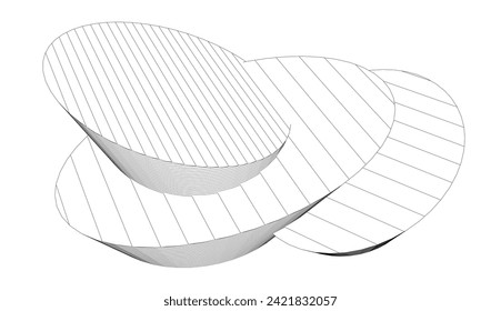 Architectural drawing. Futuristic 3d background