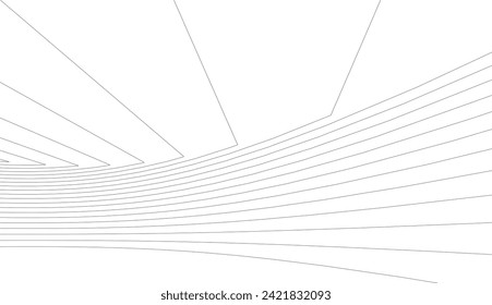Architectural drawing. Futuristic 3d background