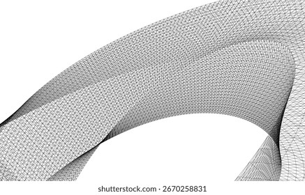 Architectural drawing. Futuristic 3d background