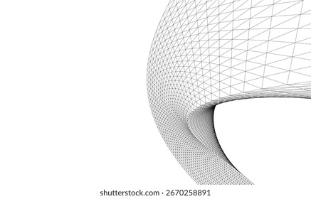 Architectural drawing. Futuristic 3d background