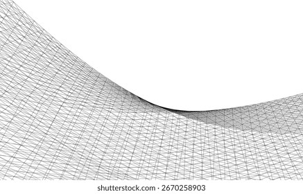 Architectural drawing. Futuristic 3d background