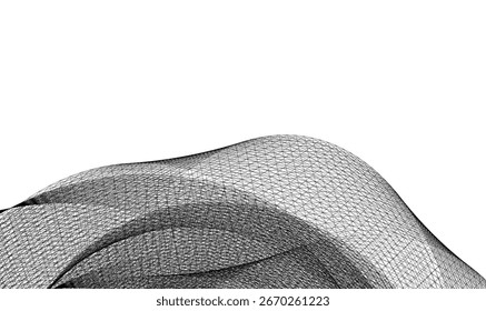 Desenho arquitetônico. Plano de fundo 3d futurista