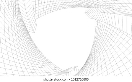 Architectural drawing. Futuristic background
