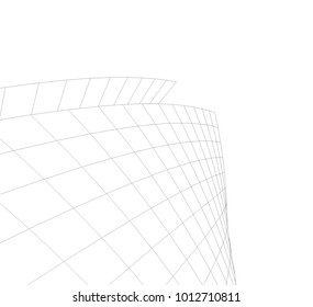 Architectural drawing. Futuristic background