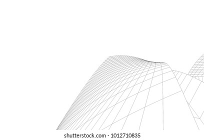 Architectural drawing. Futuristic background
