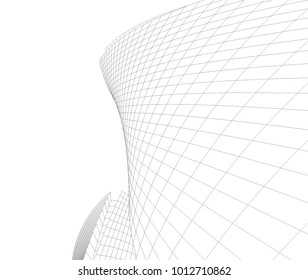 Architectural drawing. Futuristic background
