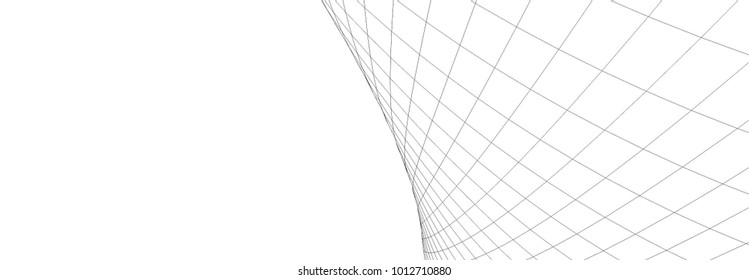 Architectural drawing. Futuristic background