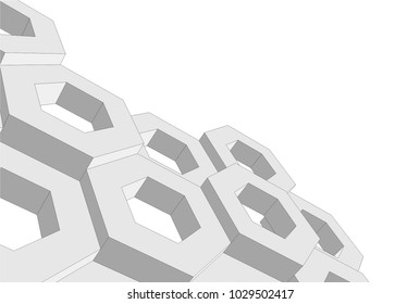 Architectural drawing. Futuristic background
