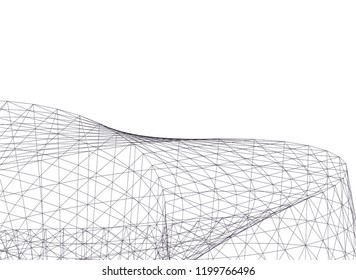 Architectural drawing. Futuristic background