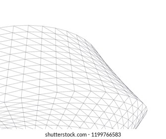 Architectural drawing. Futuristic background