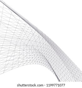 Architectural drawing. Futuristic background