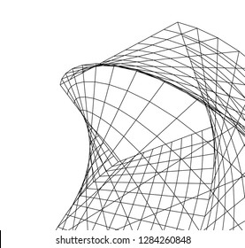 Architectural drawing. Futuristic background