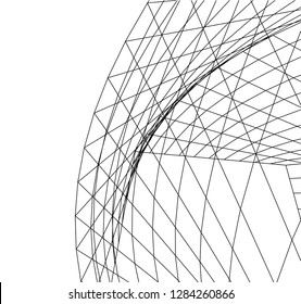 Architectural drawing. Futuristic background
