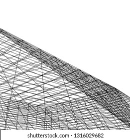 Architectural drawing. Futuristic background