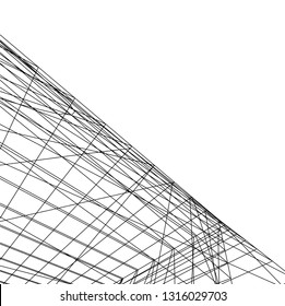 Architectural drawing. Futuristic background
