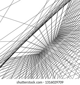 Architectural drawing. Futuristic background