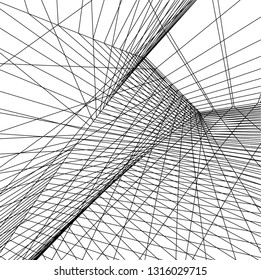 Architectural drawing. Futuristic background