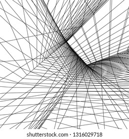 Architectural drawing. Futuristic background