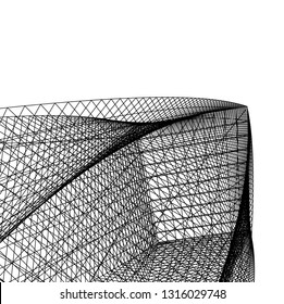 Architectural drawing. Futuristic background