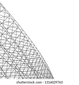 Architectural drawing. Futuristic background
