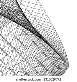 Architectural drawing. Futuristic background