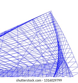 Architectural drawing. Futuristic background