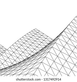 Architectural drawing. Futuristic background