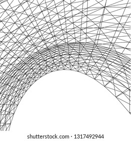 Architectural drawing. Futuristic background