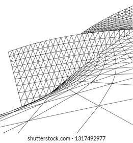 Architectural drawing. Futuristic background