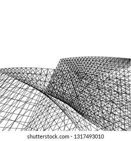 Architectural drawing. Futuristic background